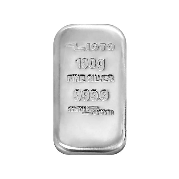 شمش نقره 100 گرمی زیوتو